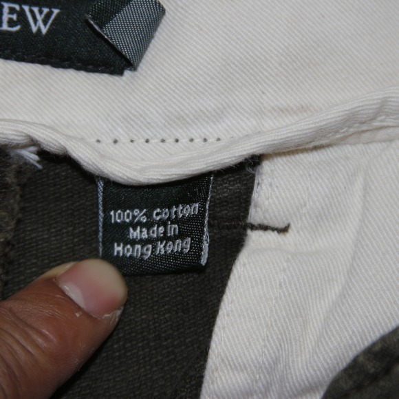 J Crew Chino Pants Mens 33x30 Olive Green Cotton Straight Leg Workwear - Picture 7 of 8